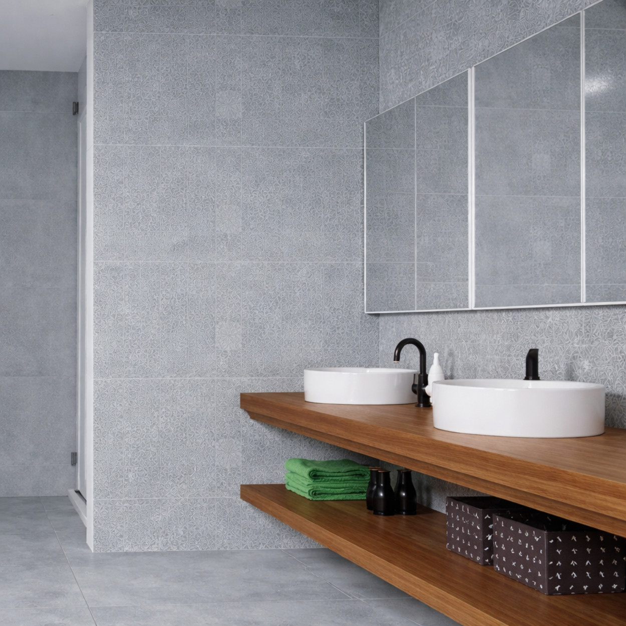 Prissmacer Ceramica Beton Cire Bercy Decor Wandtegel Blu 60x120cm